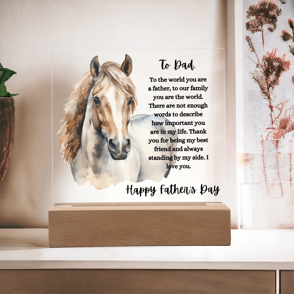 Acrylic Square Plaque/Happy Father's Day