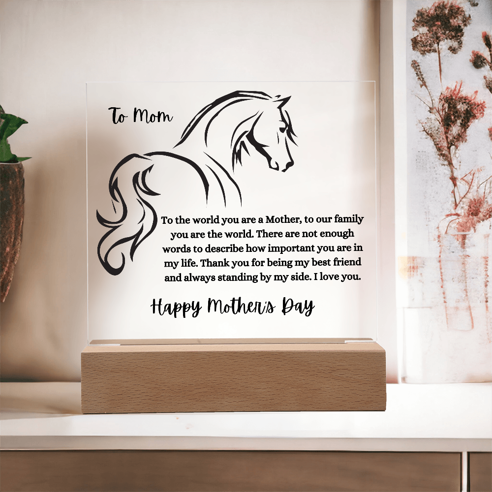 Acrylic Square Plaque/ Happy Mother's Day