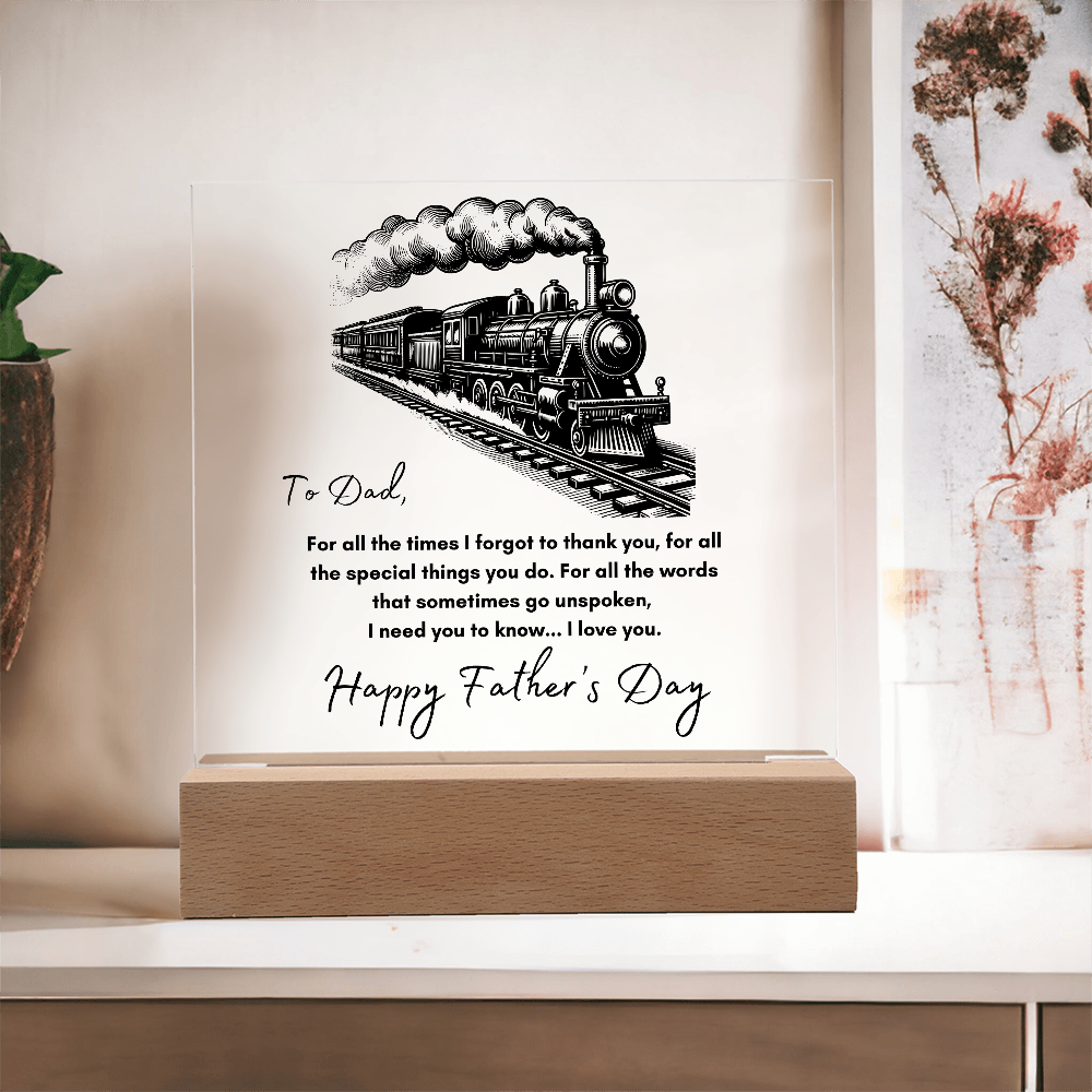 Acrylic Square Plaque /Happy Father's Day