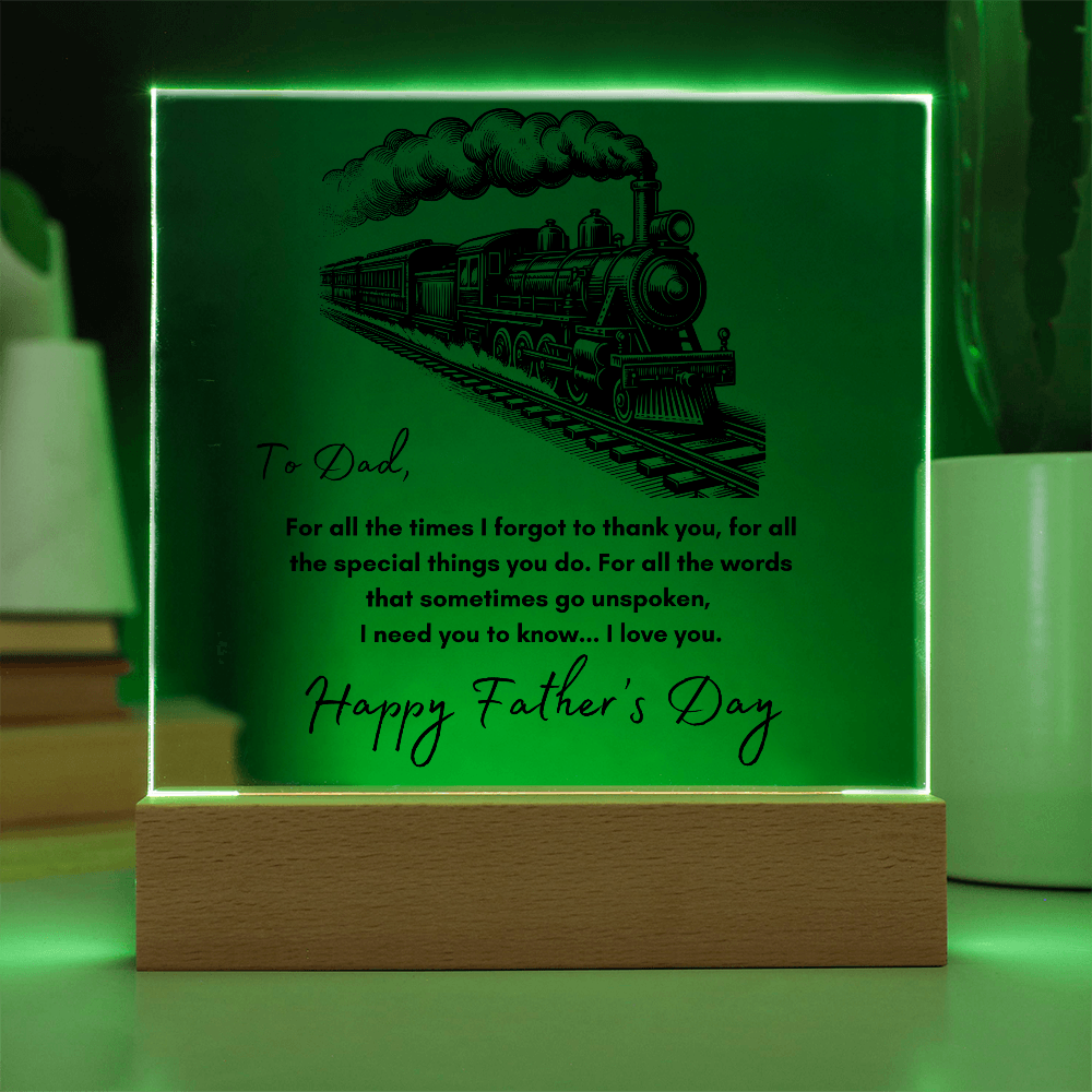 Acrylic Square Plaque /Happy Father's Day