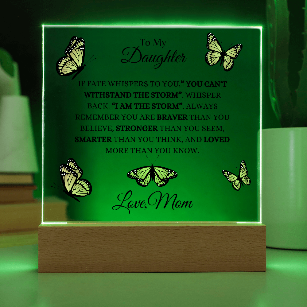 Acrylic Square Plaque/To Daughter Love Mom