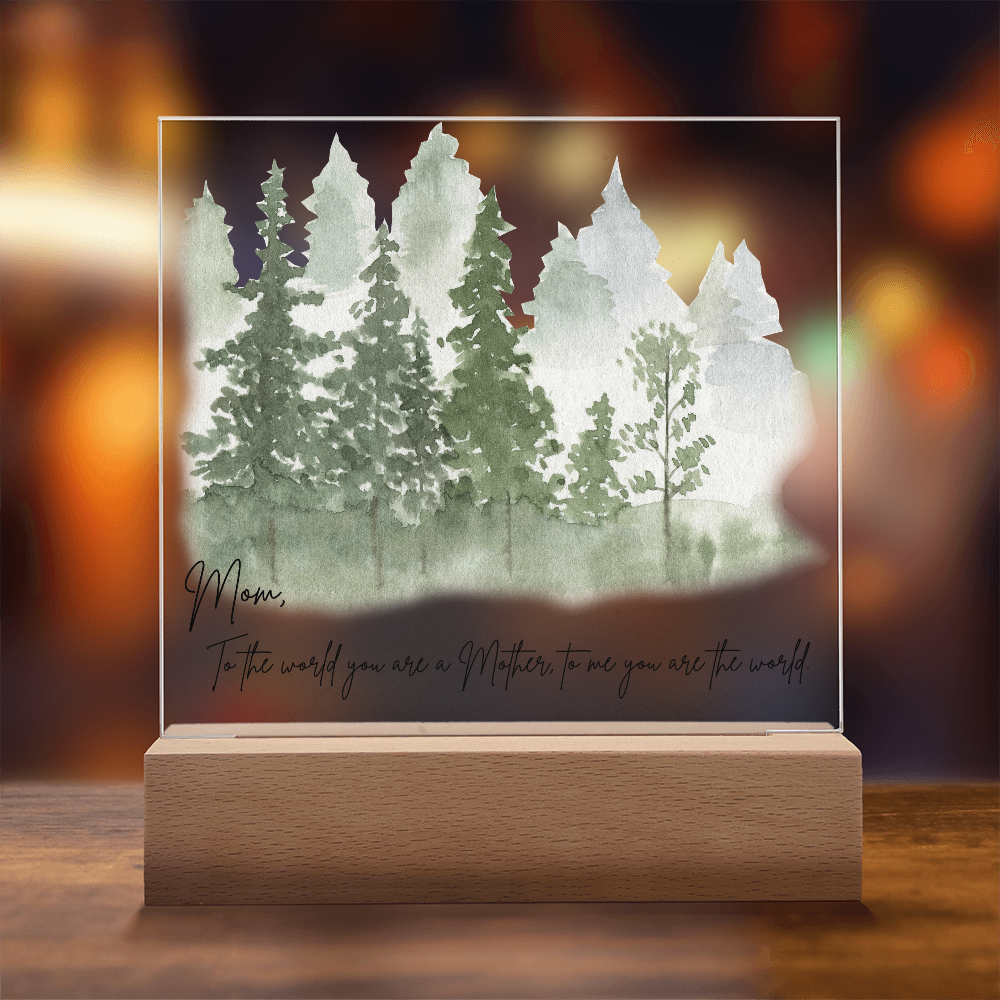 Acrylic Square Plaque /Mom