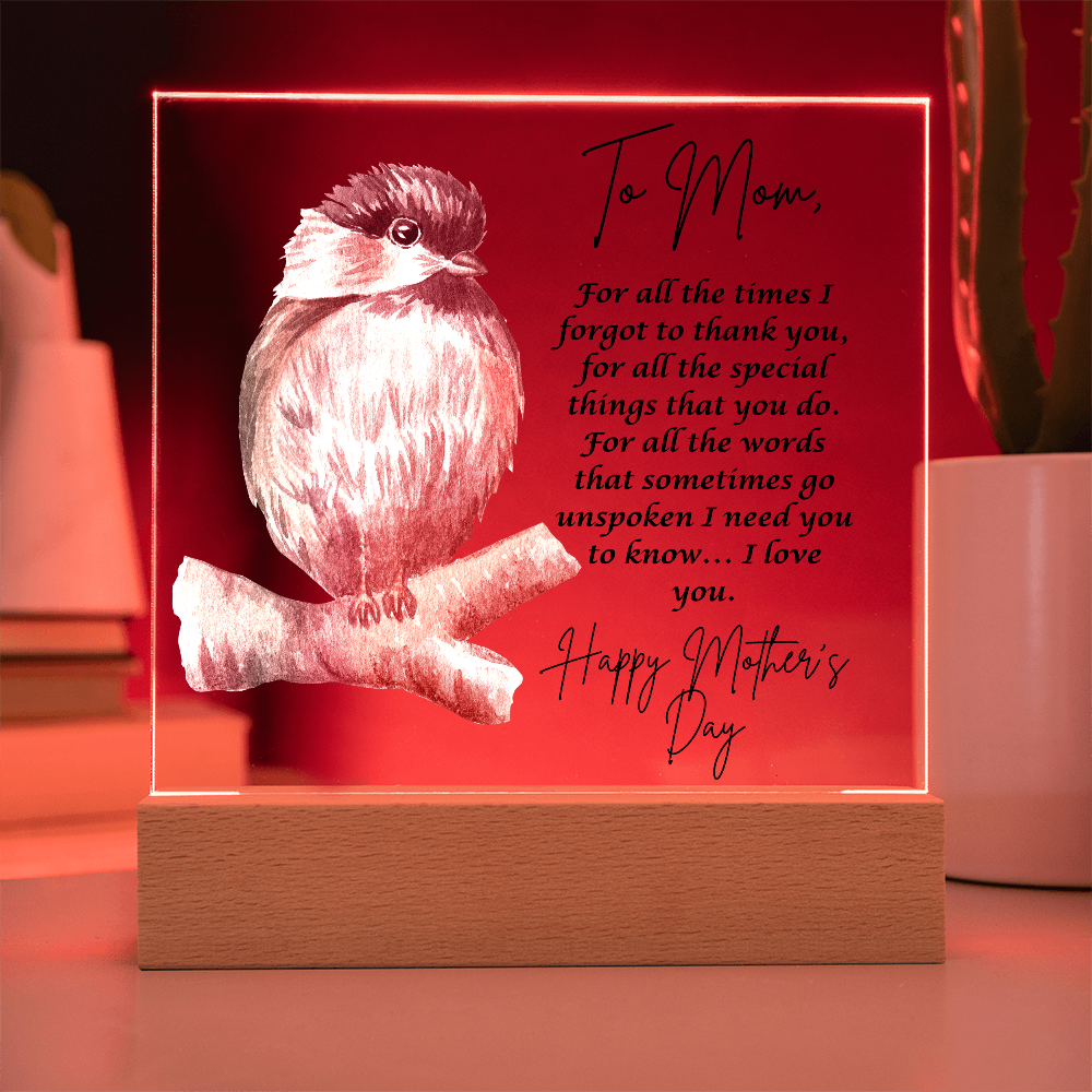 Acrylic Square Plaque/Happy Mother's Day