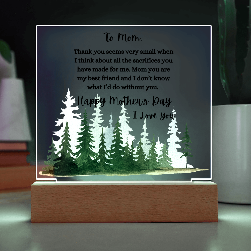 Acrylic Square Plaque/Mother's Day